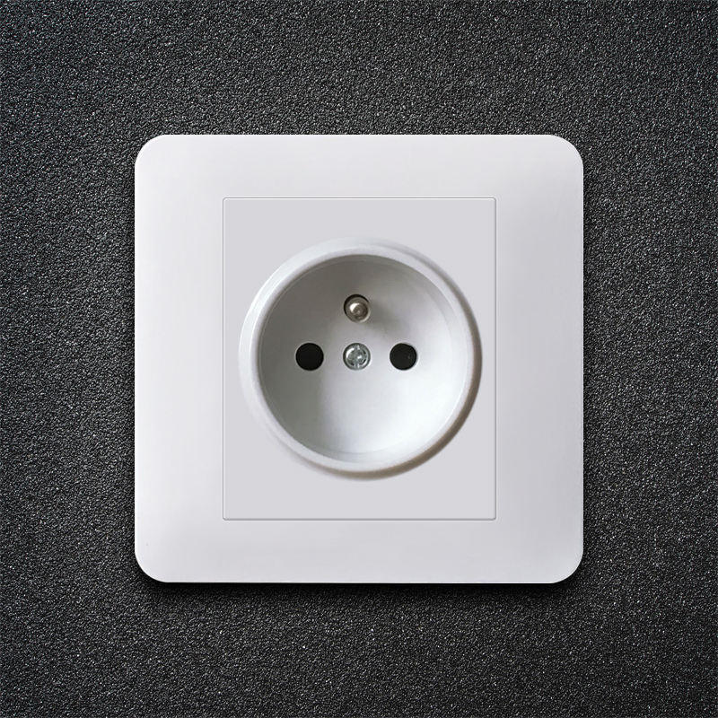 Plastic Switch TT-French Socket-WHITE